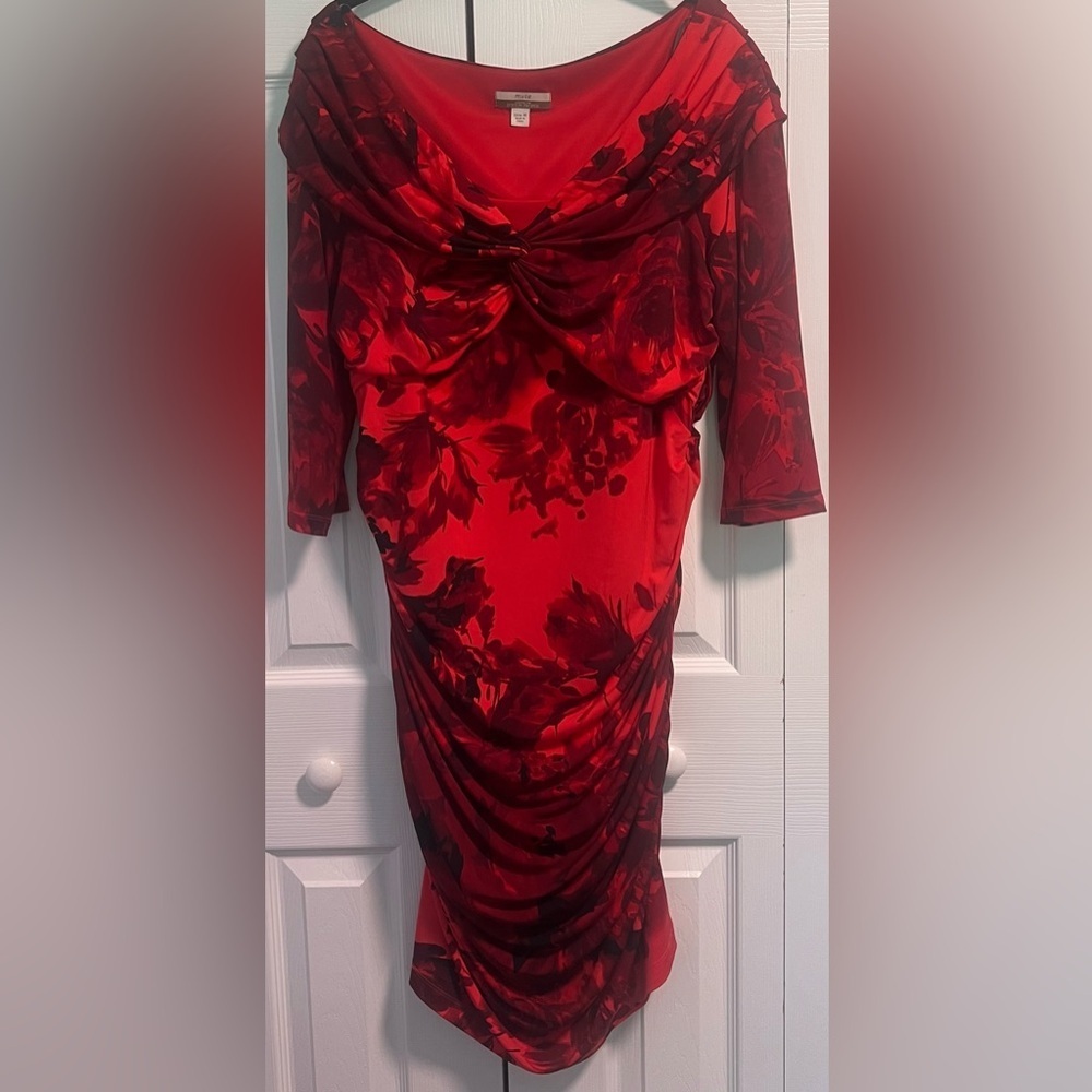 Women's Muse for Boston Proper Floral Pattern Bodycon 3/4 Sleeved Dress